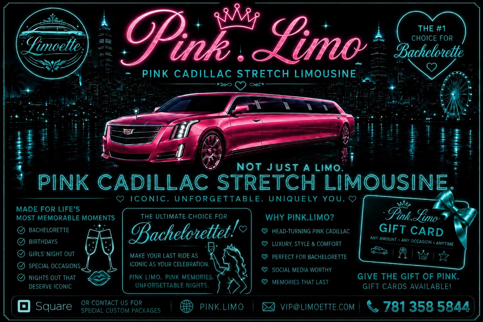 Pink Cadillac Stretch Limousine Experience by Limoette