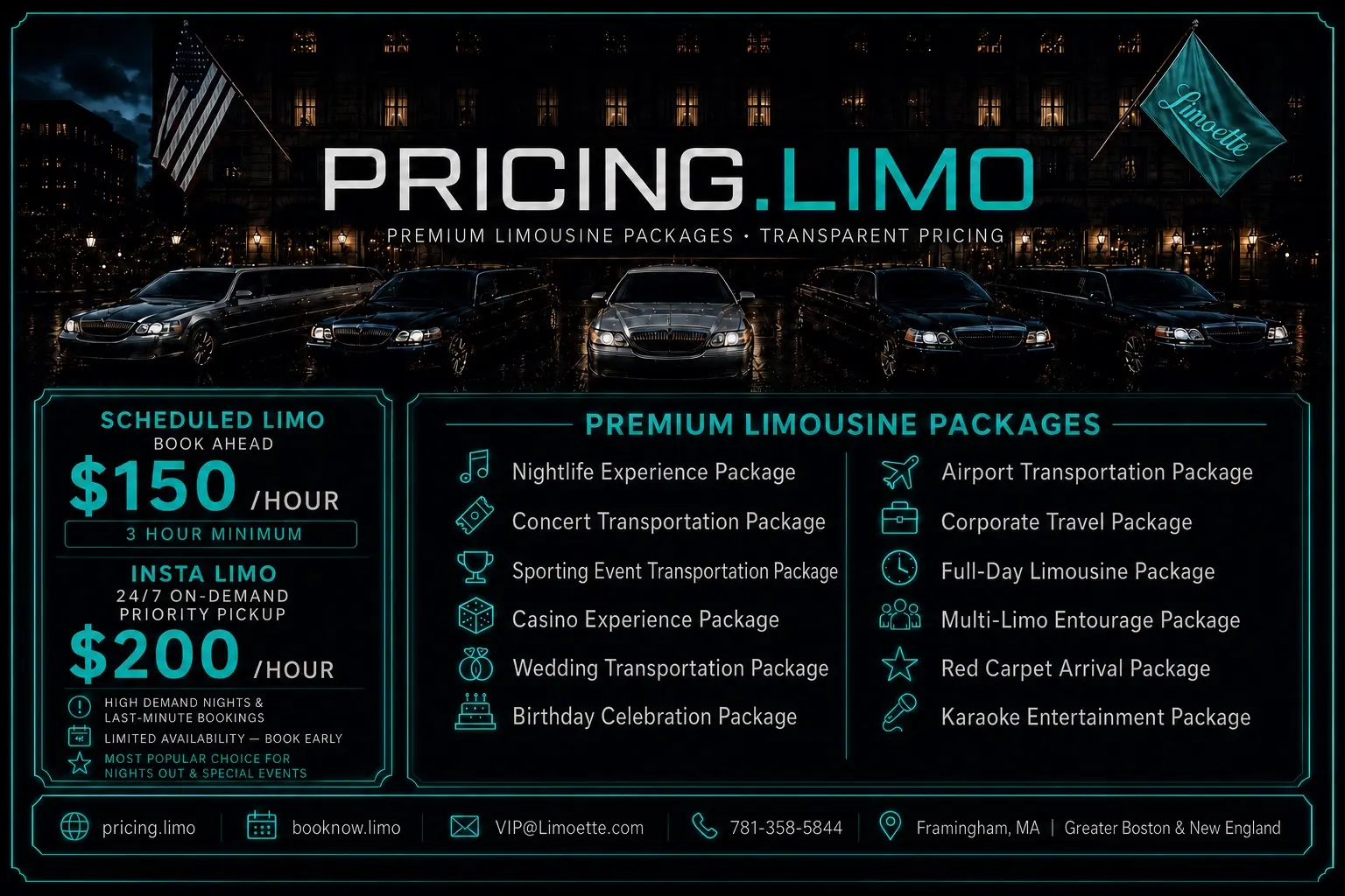Pricing.Limo scheduled and on-demand priority limousine pricing