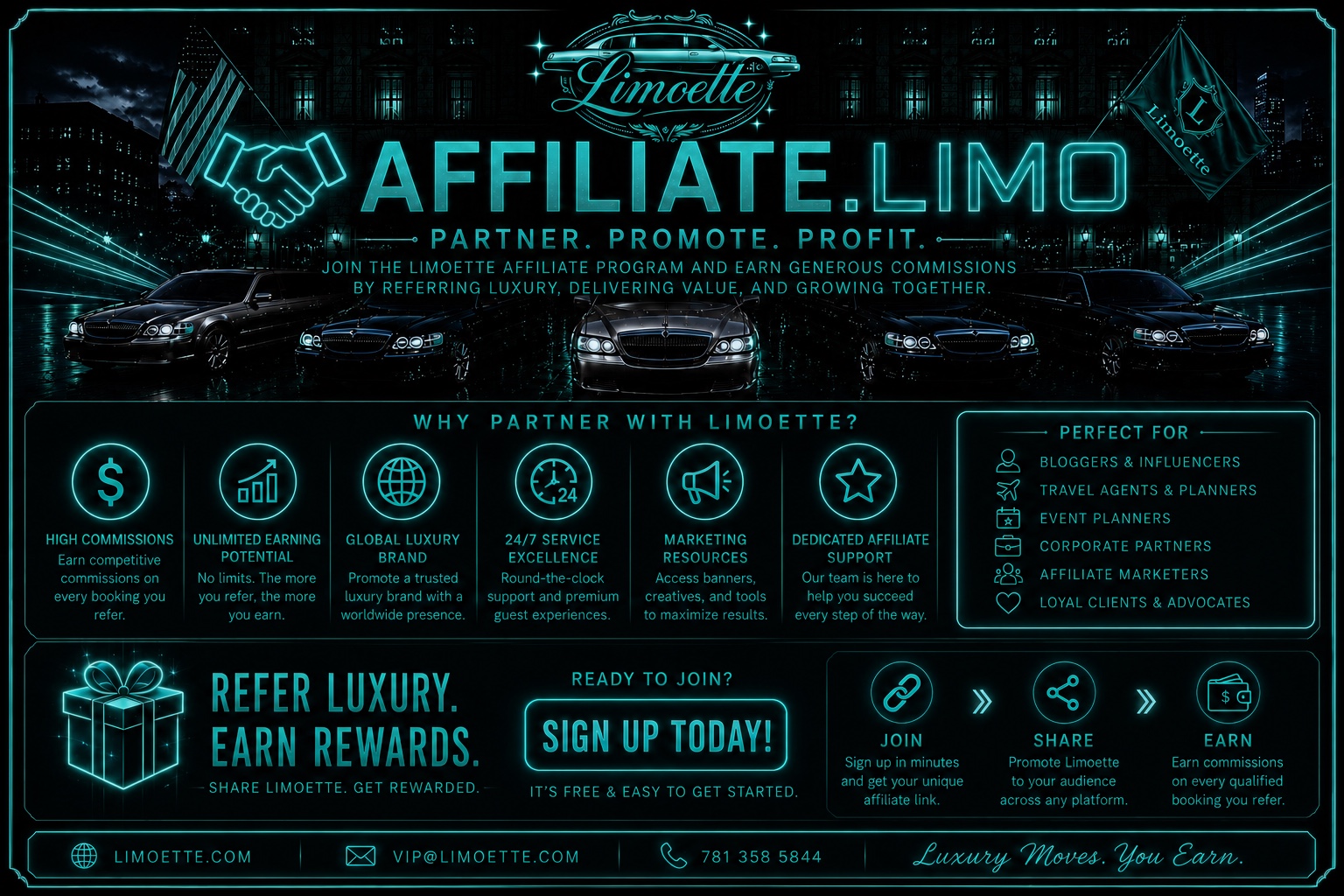 Affiliate Limo partner promote profit program
