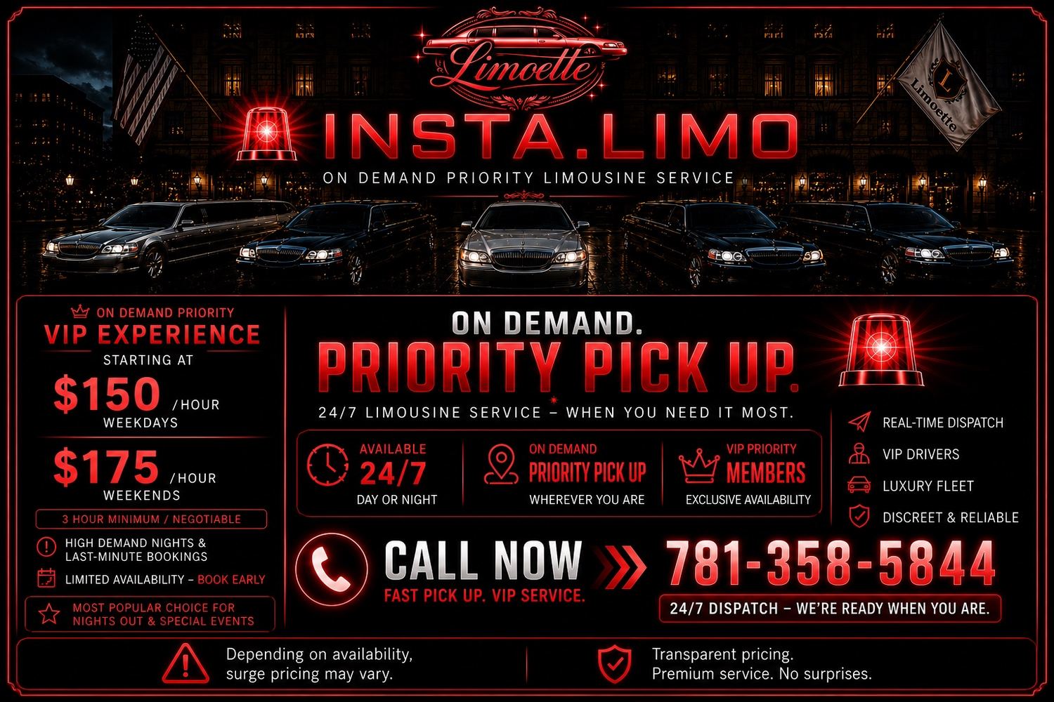 Insta Limo on demand priority pickup