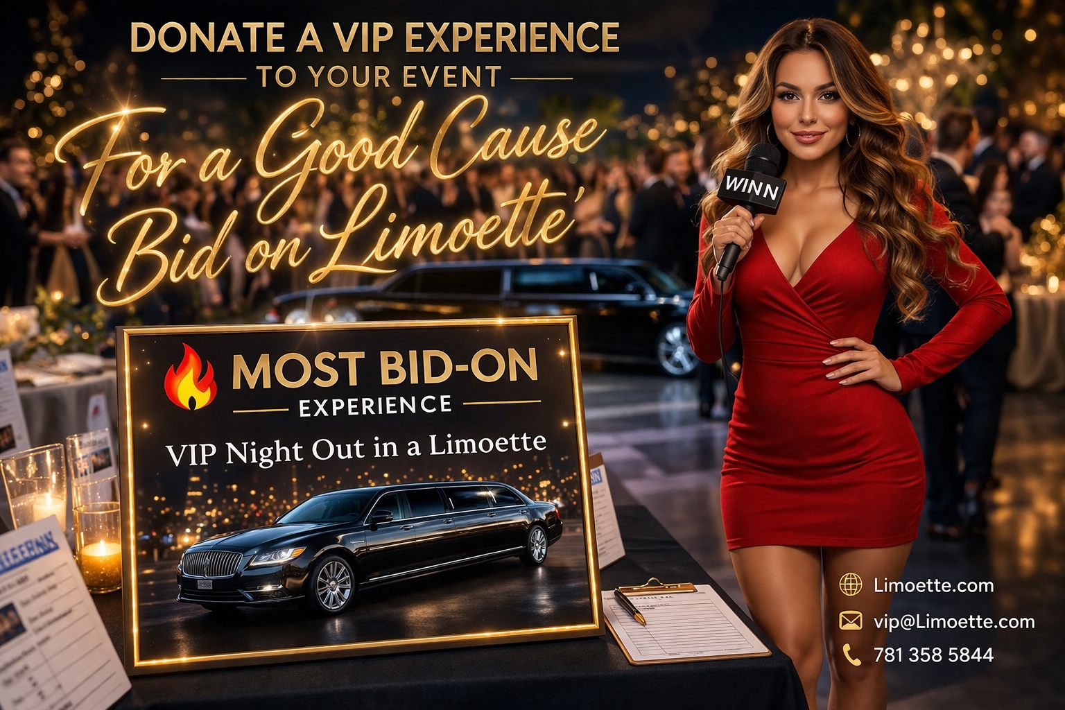 Fundraiser and charity experience donation