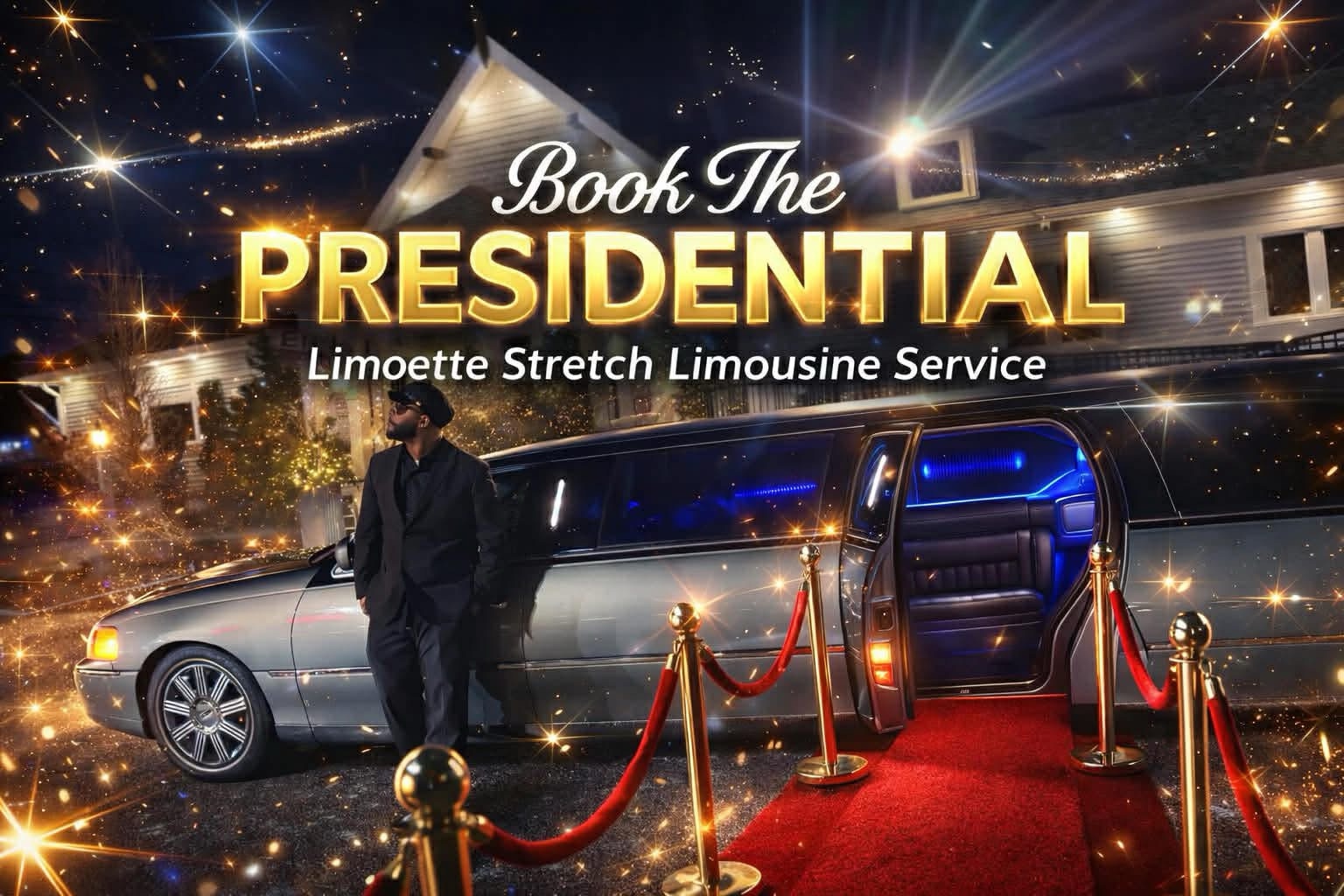 Book the Presidential Limoette stretch limousine service