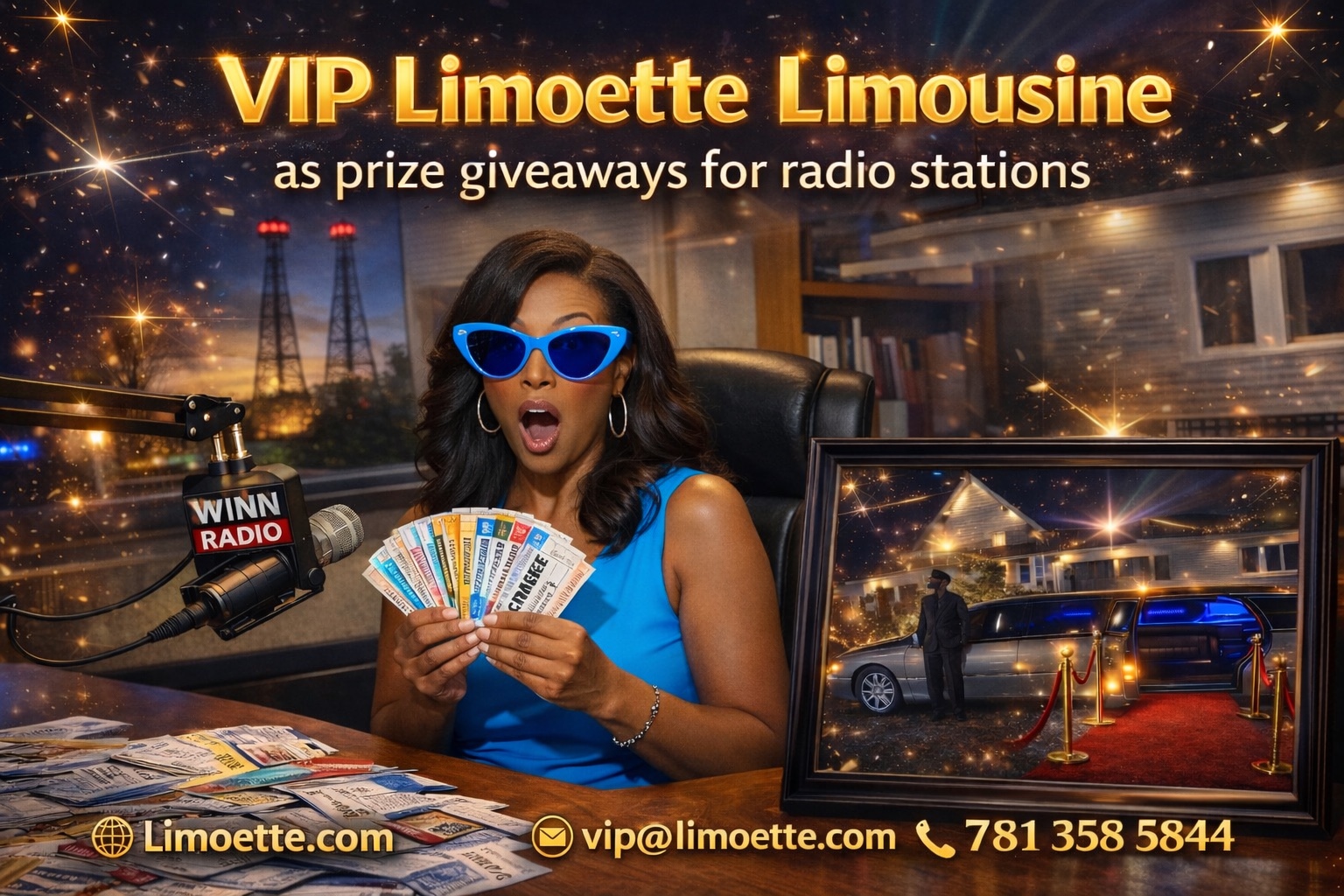Radio station giveaway limoette
