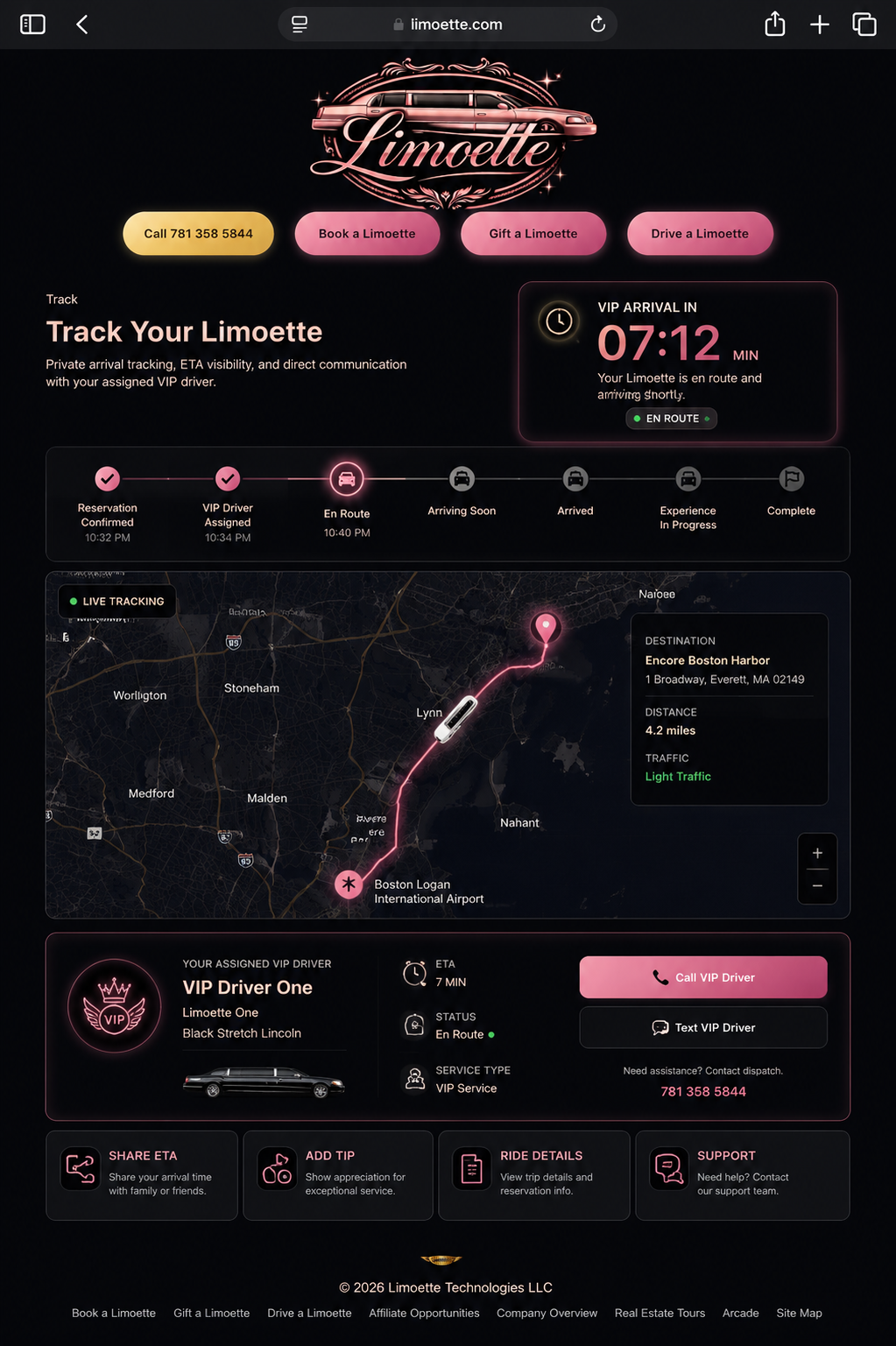 Track Your Limoette premium map preview